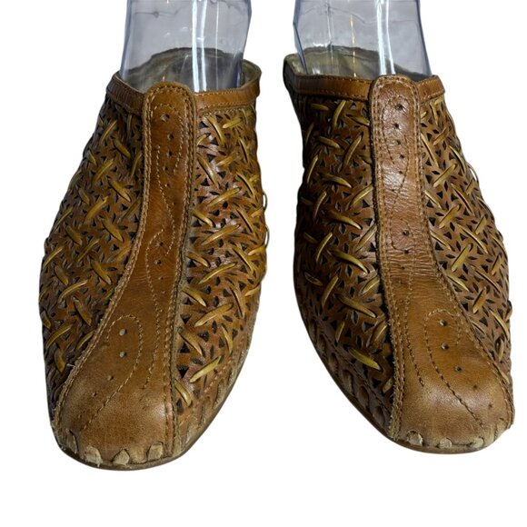 Pikolinos Brown Leather Woven Mules – Size 37 (US ~6.5-7) - Picture 9 of 9